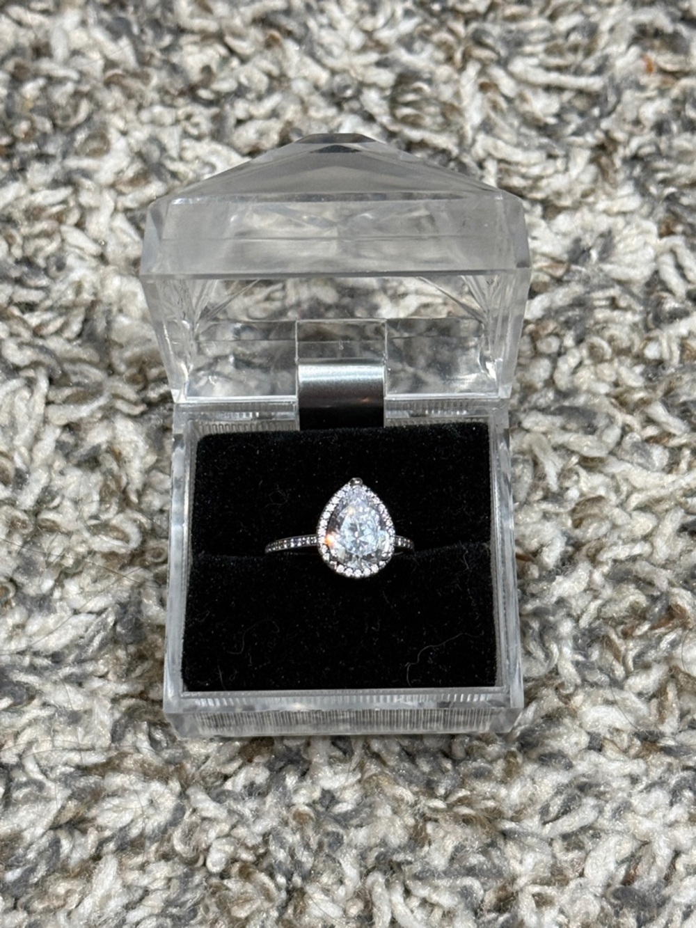 Pandora Sparkling Pear Halo Ring